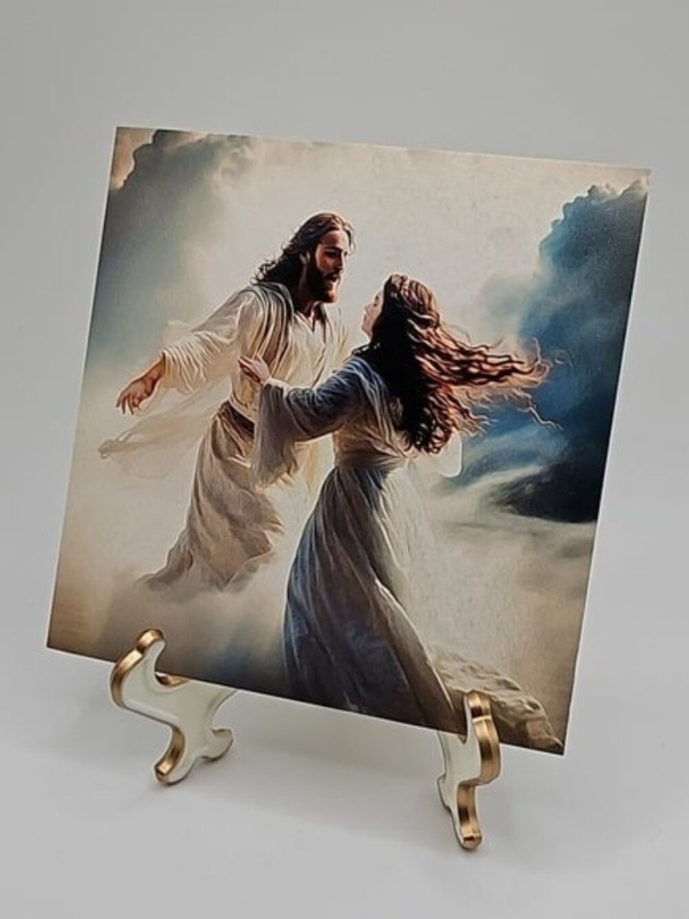 4x4 Jesus in Heaven‎ Wall Art Watercolor Oil Painting Print - Picture 3 of 3